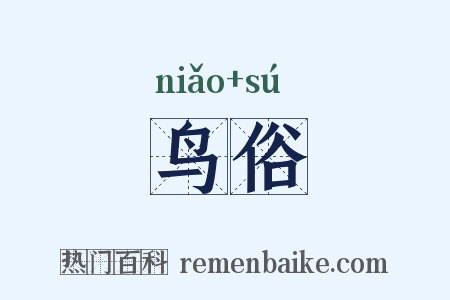 鸟俗是什么意思的图片